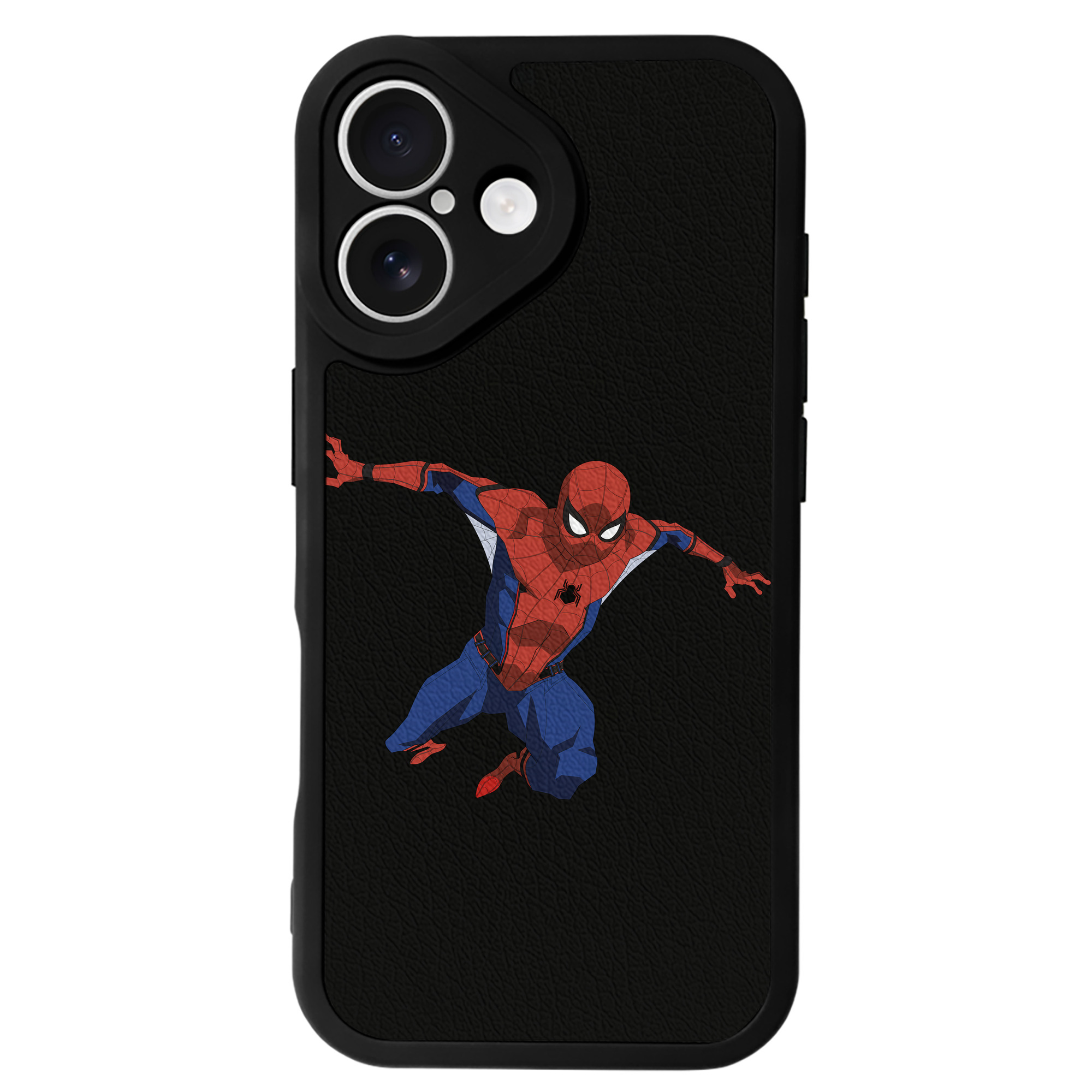 Spider Man スパイダーマン 【iPhone 16シリーズ対応】シリコンスマホケース（レザー調） 材質：シリコン